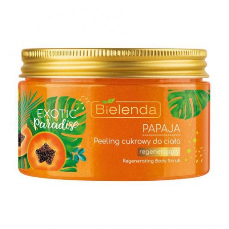Восстанавливающий сахарный скраб для тела Bielenda Exotic Paradise Regenerating Body Scrub Papaja Папайя, 350 г