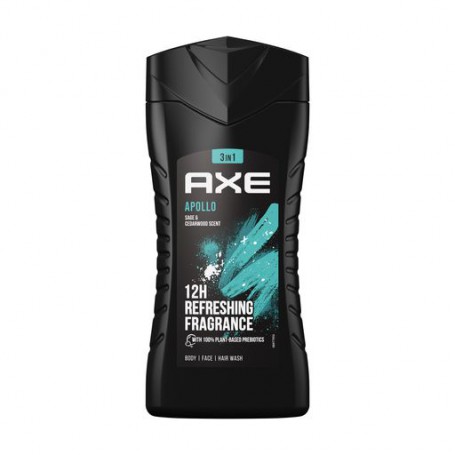 Гель для душа 3 в 1 Axe Apollo 12H Refreshing Fragrance, мужской, 250 мл