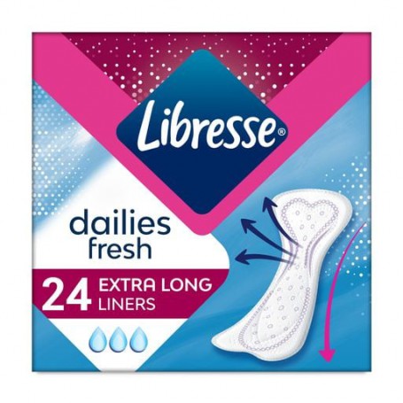 Ежедневные прокладки Libresse Dailies V-Protection & Freshness Extra Long впитывающие, 24 шт
