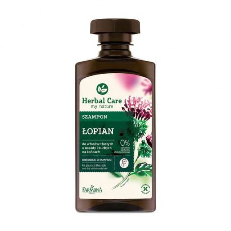 Шампунь Farmona Herbal Care Burdock Shampoo Репейный, для жирных у корней и сухих на кончиках волос, 330 мл