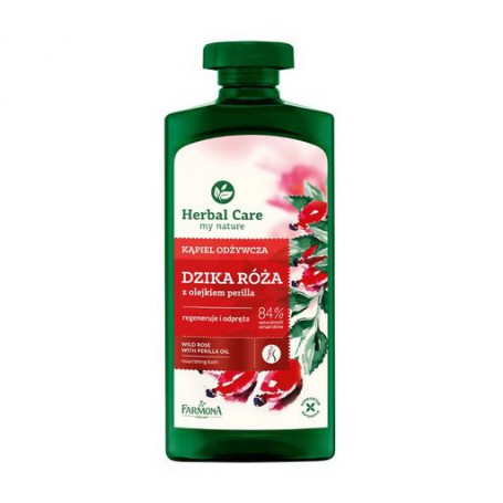 Питательное гель-масло для ванны и душа Farmona Herbal Care Дикая роза и масло шиповника, 500 мл