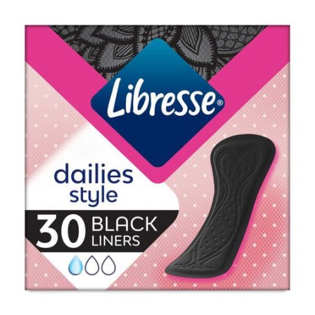 Ежедневные прокладки Libresse Dailies Style Black для черного белья, 30 шт