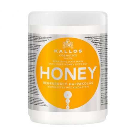 Восстанавливающая маска для волос Kallos KJMN Repairing Hair Mask With Pure Honey Extract с экстрактом натурального меда, 1 л