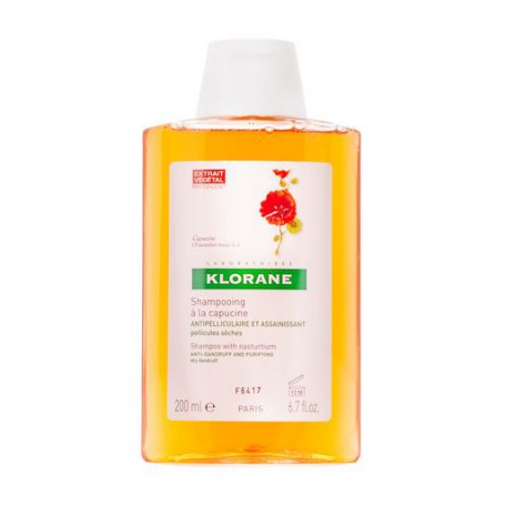 Шампунь для волос Klorane Shampoo With Nasturtium Extract от сухой перхоти с экстрактом настурции, 200 мл