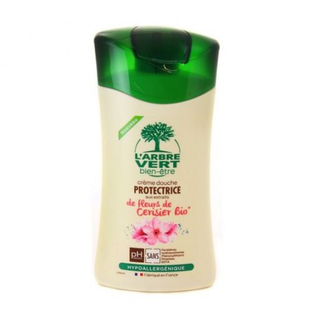 Гель для душа L'Arbre Vert Вишневый цвет, гипоаллергенный, 250 мл