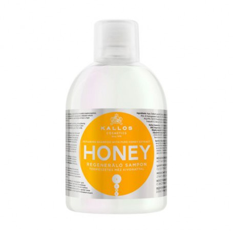 Восстанавливающий шампунь для волос Kallos Cosmetics Repairing Shampoo With Pure Honey Extract с экстрактом меда, 1 л