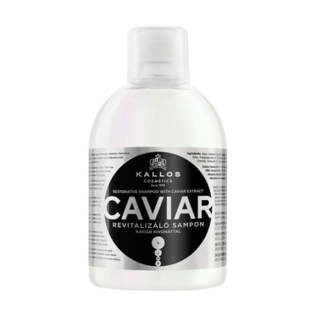 Восстановительный шампунь для волос Kallos Cosmetics KJMN Restorative Shampoo With Caviar Extract с экстрактом черной икры, 1 л