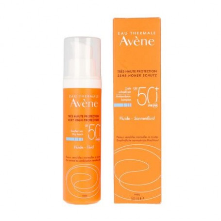 Солнцезащитный флюид для лица Avene Eau Thermale Sun Care Fluid SPF 50, 50 мл