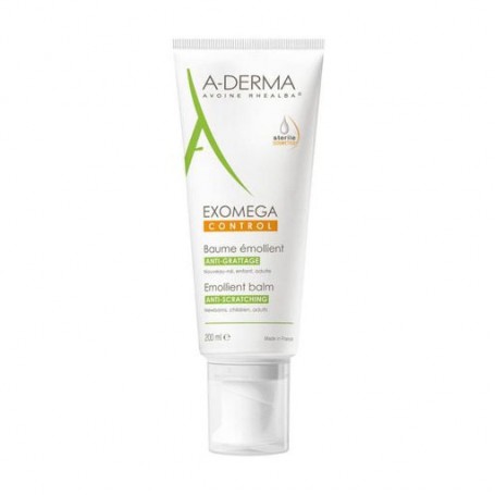 Смягчающий бальзам для тела A-Derma Exomega Control Emollient Balm Anti-Scratching против царапин, 200 мл