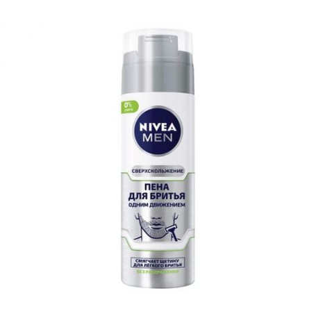 Пена для бритья Nivea Men Одним движением, мужская, 200 мл