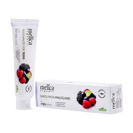 Зубная паста для подростков Melica Organic Toothpaste For Teens With Berries Extract Ягодный микс, 100 мл