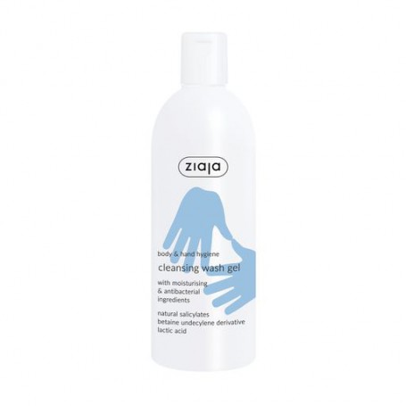 Очищаючий гель для мытья тела и рук Ziaja с антибактериальными ингридиентами, 400 мл