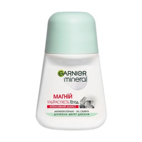 Шариковый антиперспирант Garnier Mineral Магний Ультрасухость, 72Н, женский, 50 мл