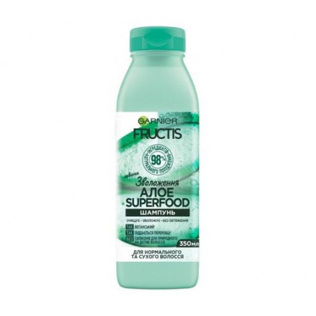 Увлажняющий шампунь Garnier Fructis SuperFood Алоэ, для нормальных и сухих волос, 350 мл