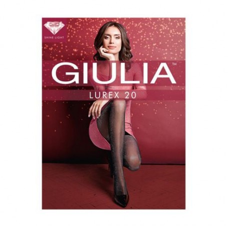 Фантазийные женские колготки Guilia Lurex Nero, 20 DEN, размер 2