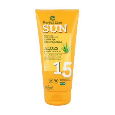 Водостойкая эмульсия для загара Farmona Herbal Care Sun SPF 15, 150 мл