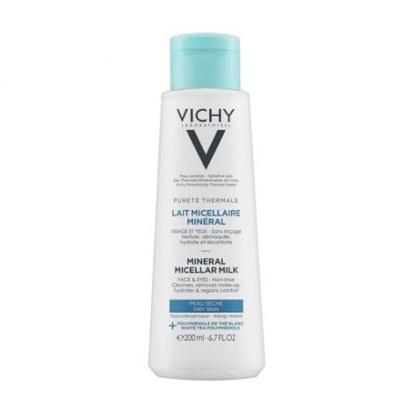 Мицеллярное молочко для лица и глаз Vichy Purete Thermale Mineral Micellar Milk для сухой кожи, 200 мл