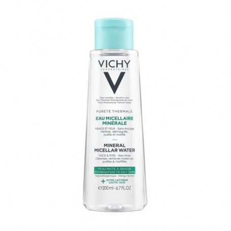 Мицеллярная вода для лица и глаз Vichy Purete Thermale Mineral Micellar Water для жирной и комбинированной кожи, 200 мл