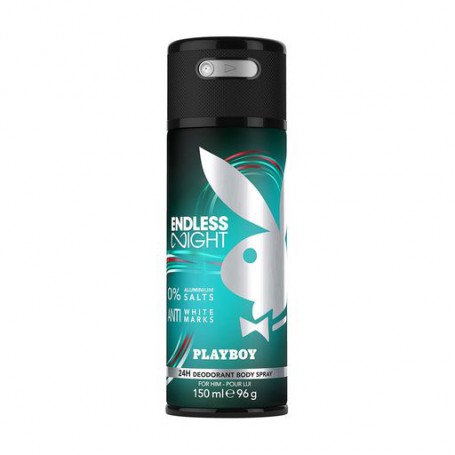 Парфюмированный дезодорант Playboy Endless Night мужской, 150 мл