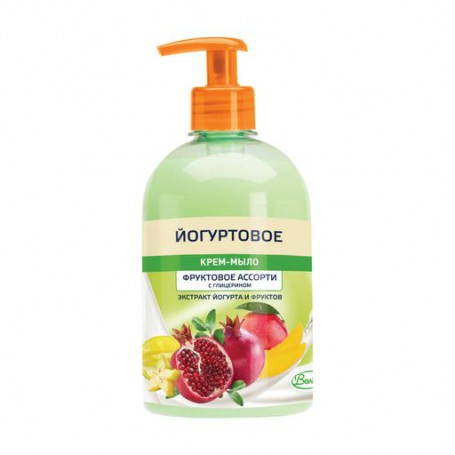 Крем-мыло Velta Cosmetic Йогуртовое, с глицерином Фруктовое ассорти, 500 мл