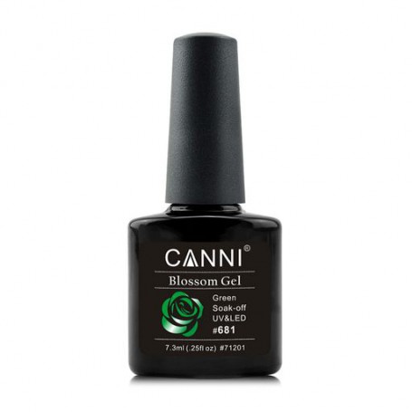 Акварельный гель-лак для ногтей Canni Blossom Gel 681 Зеленый, 7.3 мл