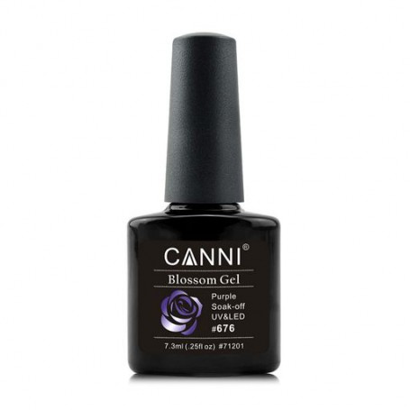 Акварельный гель-лак для ногтей Canni Blossom Gel 676 Фиолетовый , 7.3 мл