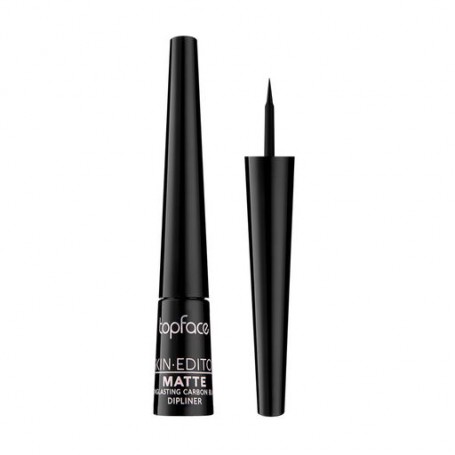 Подводка для век TopFace Dipliner Matte Carbon Black с матовым эффектом, черная, 2.5 мл