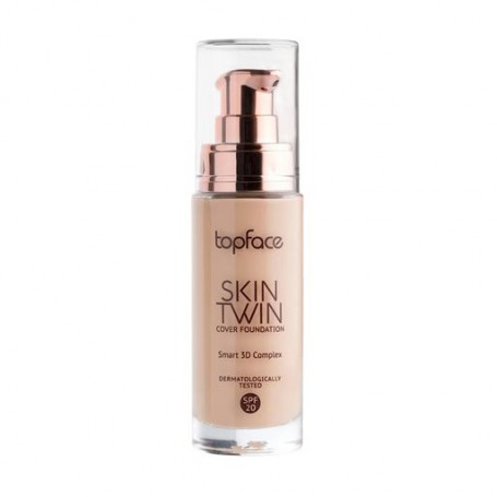 Тональный крем для лица Topface Skin Twin Cover Foundation SPF 20, с матирующим эффектом, 02 Light Rose Beige, 32 мл