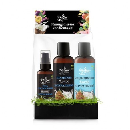 Набор Mayur Кокос (шампунь, 200 мл + кондиционер, 200 мл + гель для умывания, 100 мл)
