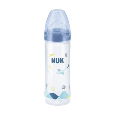 Бутылочка для кормления NUK New Classic First Choice, с силиконовой соской, М, размер 2, для мальчиков, 250 мл