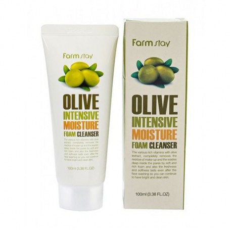 Пенка для умывания FarmStay Olive Intensive Moisture Foam Cleanser с экстрактом оливы, 100 мл
