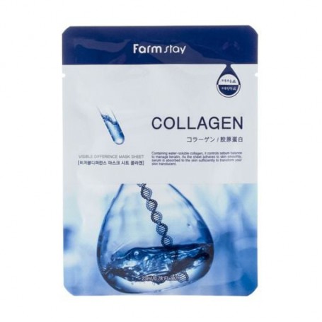 Тканевая маска для лица FarmStay Visible Difference Mask Sheet Collagen с коллагеном, 23 мл