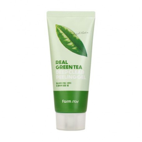 Пилинг-гель для лица FarmStay Real Green Tea Deep Clear Peeling Gel с экстрактом зеленого чая, 100 мл