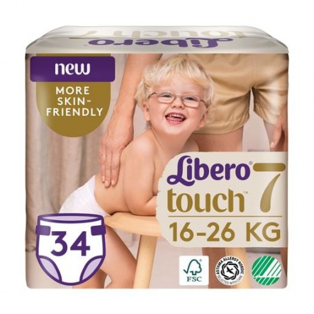 Подгузники Libero Touch размер 7 (16-26 кг), 34 шт