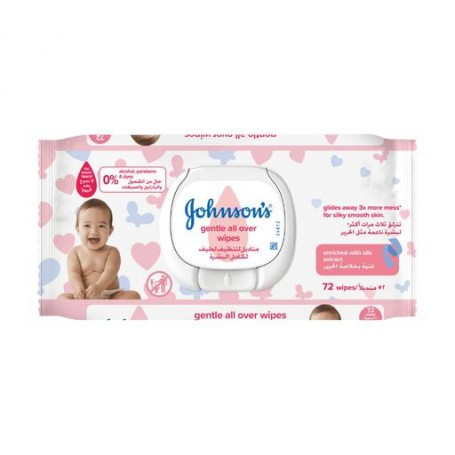 Детские влажные салфетки Johnson's baby Ласковая забота, 72 шт