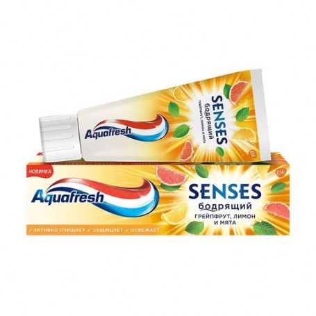 Зубная паста Aquafresh Senses Энергия грейпфрута, 75 мл