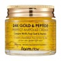 Ампульный крем для лица FarmStay 24K Gold and Peptide Perfect Ampoule Cream с золотом и пептидами, 80 мл