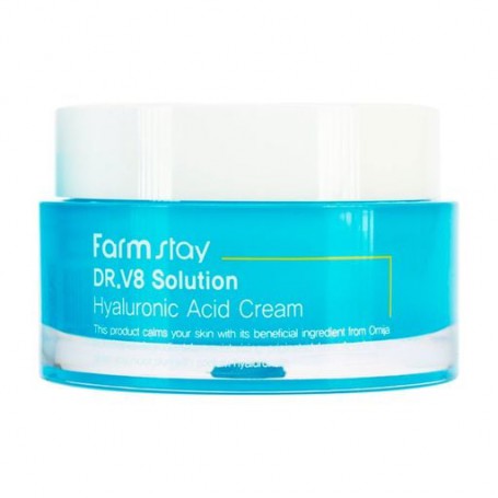 Крем для лица FarmStay DR.V8 Solution Hyaluronic Acid Cream увлажняющий, с гиалуроновой кислотой, 50 мл