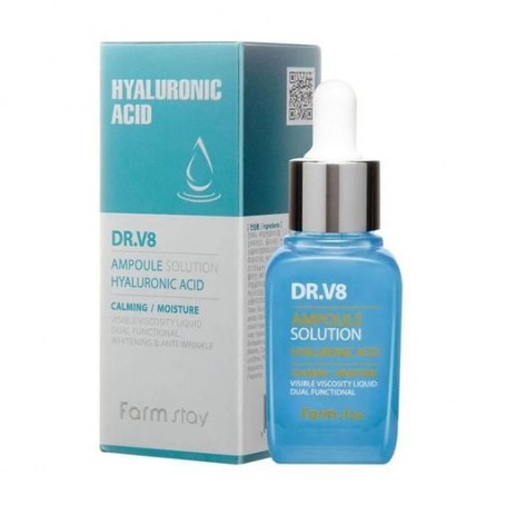 Ампульная сыворотка для лица FarmStay Dr.V8 Ampoule Solution Hyaluronic Acid с гиалуроновой кислотой, 30 мл