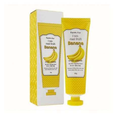 Крем для рук FarmStay I Am Real Fruit Banana Hand Cream с экстрактом банана, 100 мл