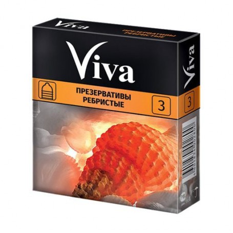 Презервативы латексные Viva Ребристые, 3 шт