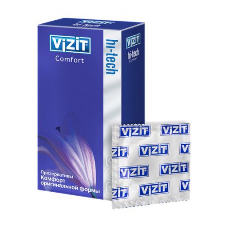 Презервативы латексные Vizit Hi-tech Comfort Комфорт, 12 шт