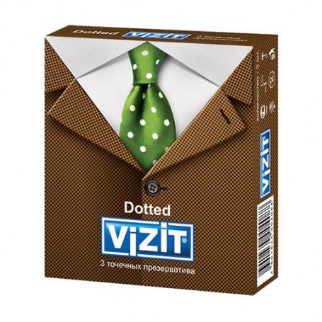 Презервативы латексные Vizit Dotted Точечные, 3 шт