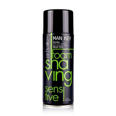 Мужская пена для бритья MAN KEY Sensitive, 400 мл