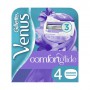 Cменные картриджи для бритья женские Gillette Venus Comfort Glide Breeze cо встроенными подушечками с гелем, 4 шт