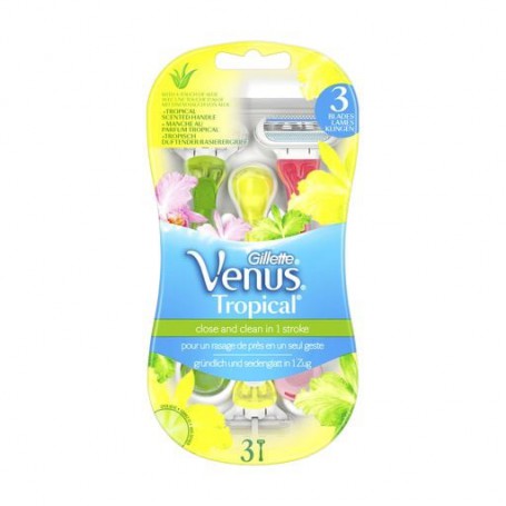 Одноразовые станки для бритья Gillette Venus Tropical женский, 3 шт