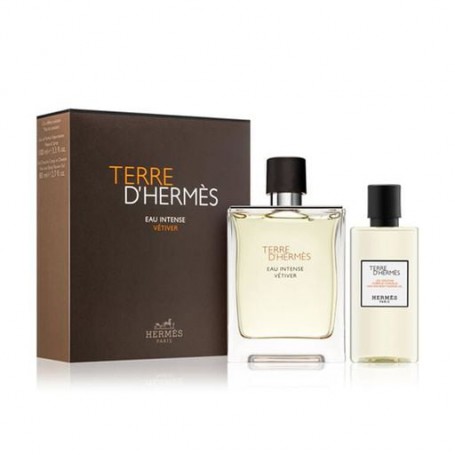 Набор мужской Hermes Terre D'Hermes Eau Intense Vetiver (парфюмированная вода, 100 мл + парфюмированный гель для душа, 80 мл)
