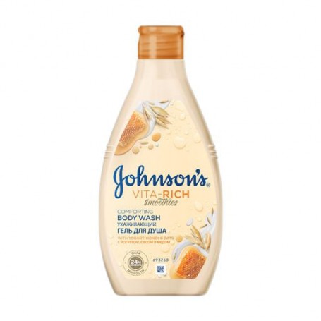 Уходовый гель для душа Johnson's Vita Rich Смузи, с йогуртом, овсом и медом, 250 мл