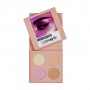 Профессиональная палетка хайлайтеров Make Up Me Professional 4 оттенка, HLS4, 1 шт