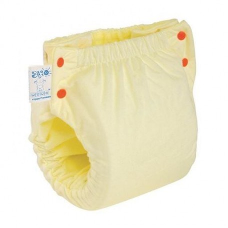 Подгузник трикотажный Еко Пупс Easy Size Premium с вкладышем Abso Maxi, желтый, размер 3, 5-9 кг (50-74)
